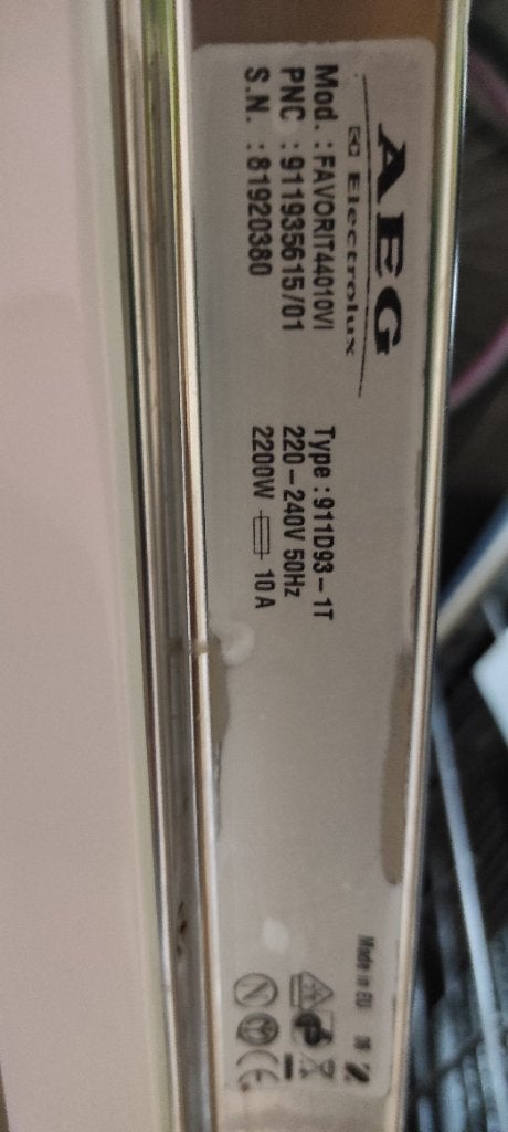 AEG Favorit 44010 VI – inbouwvaatwasser, Elektronische apparatuur, Ophalen, Gebruikt, Inbouw, 85 tot 90 cm