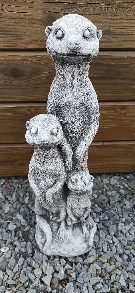 stokstaartjes in beton, Ophalen, Nieuw, Beton, Dierenbeeld