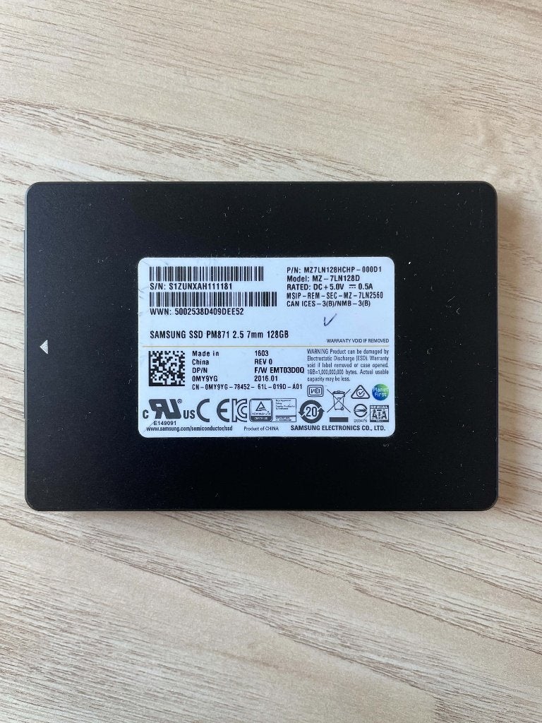 Samsung PM871 128GB SSD 2.5" SATA - 95% health | RS27, Informatique & Logiciels, Enlèvement ou Envoi, Interne, Utilisé, Desktop