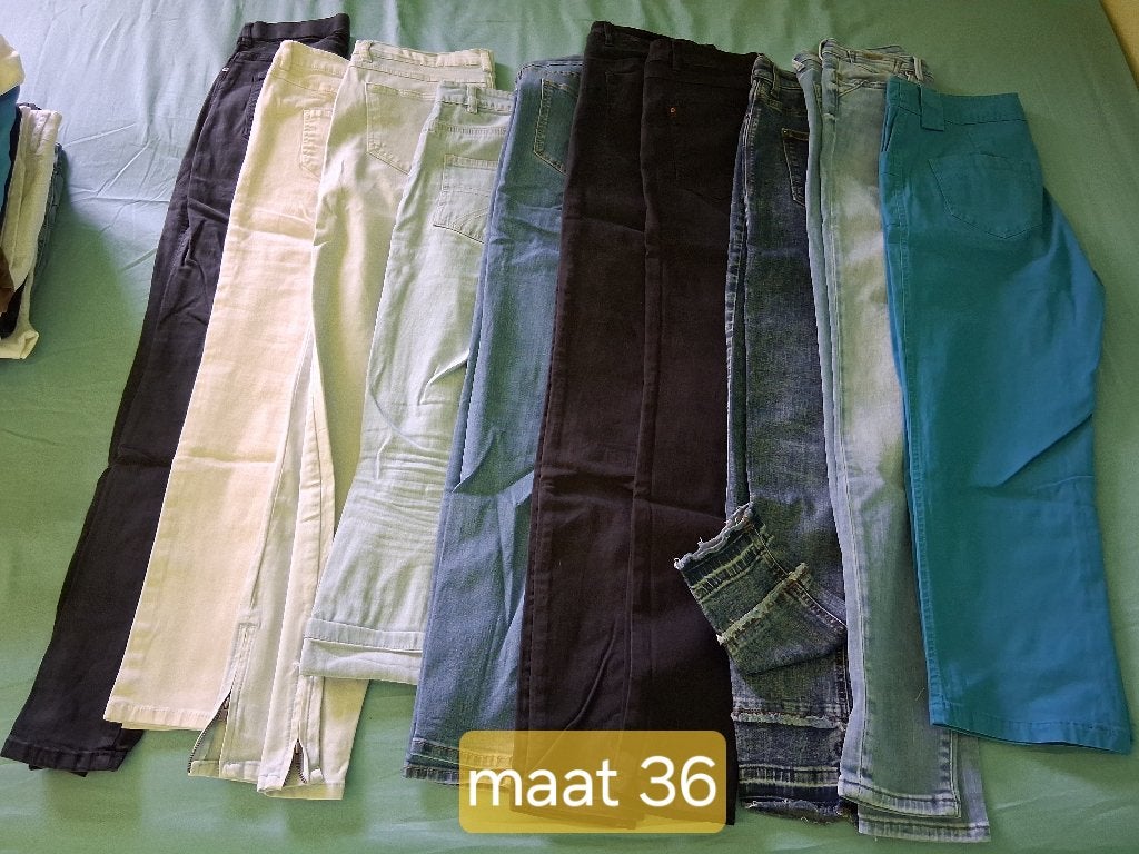 set broeken - maat 36, Vêtements | Femmes, Culottes & Pantalons, Enlèvement ou Envoi, Taille 36 (S), Longs, Multicolore