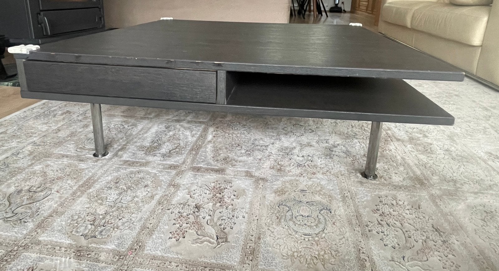 Salontafel 1m x 1m, Huis en Inrichting, Tafels | Salontafels, Ophalen, 50 tot 100 cm, 50 tot 100 cm, Zo goed als nieuw