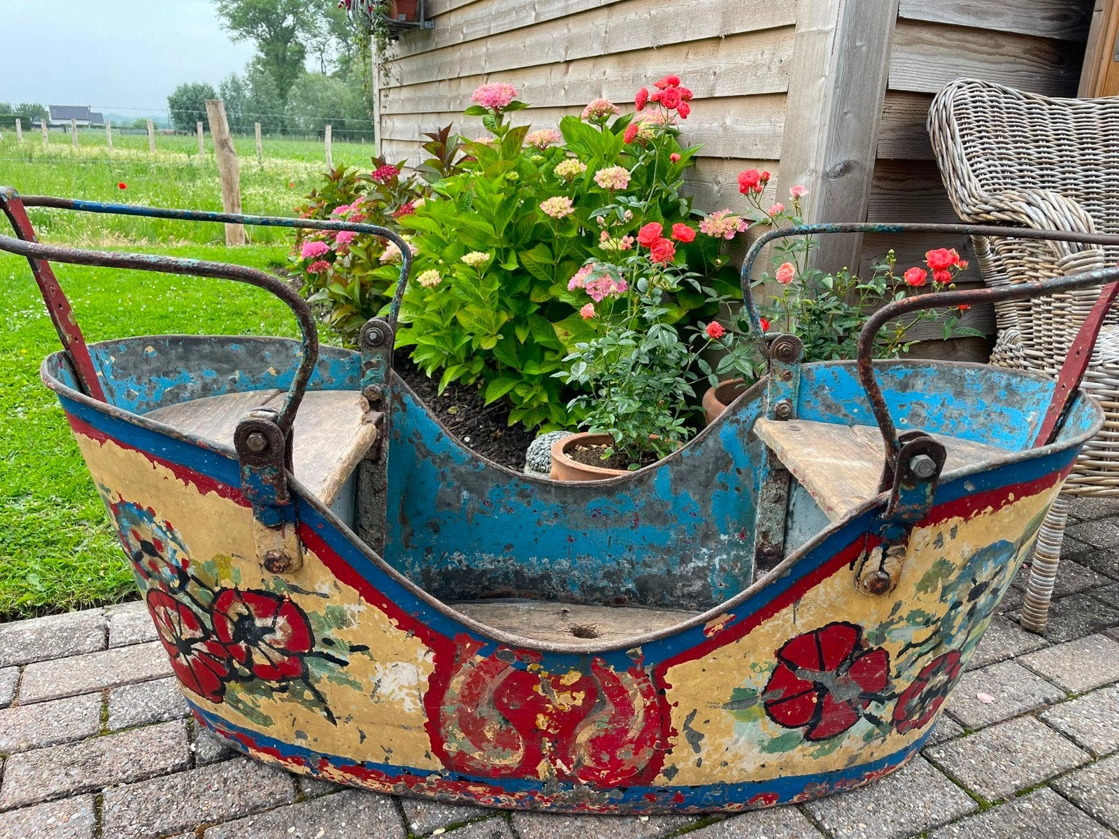 Antieke zeer oude franse kermisschommel, Antiek en Kunst, Ophalen