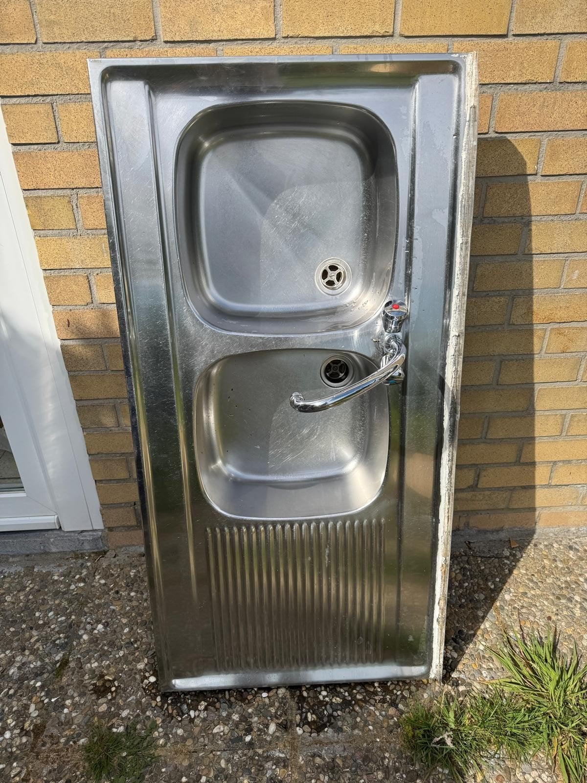 Franke dubbele keukenspoelbak te koop, Huis en Inrichting, Ophalen