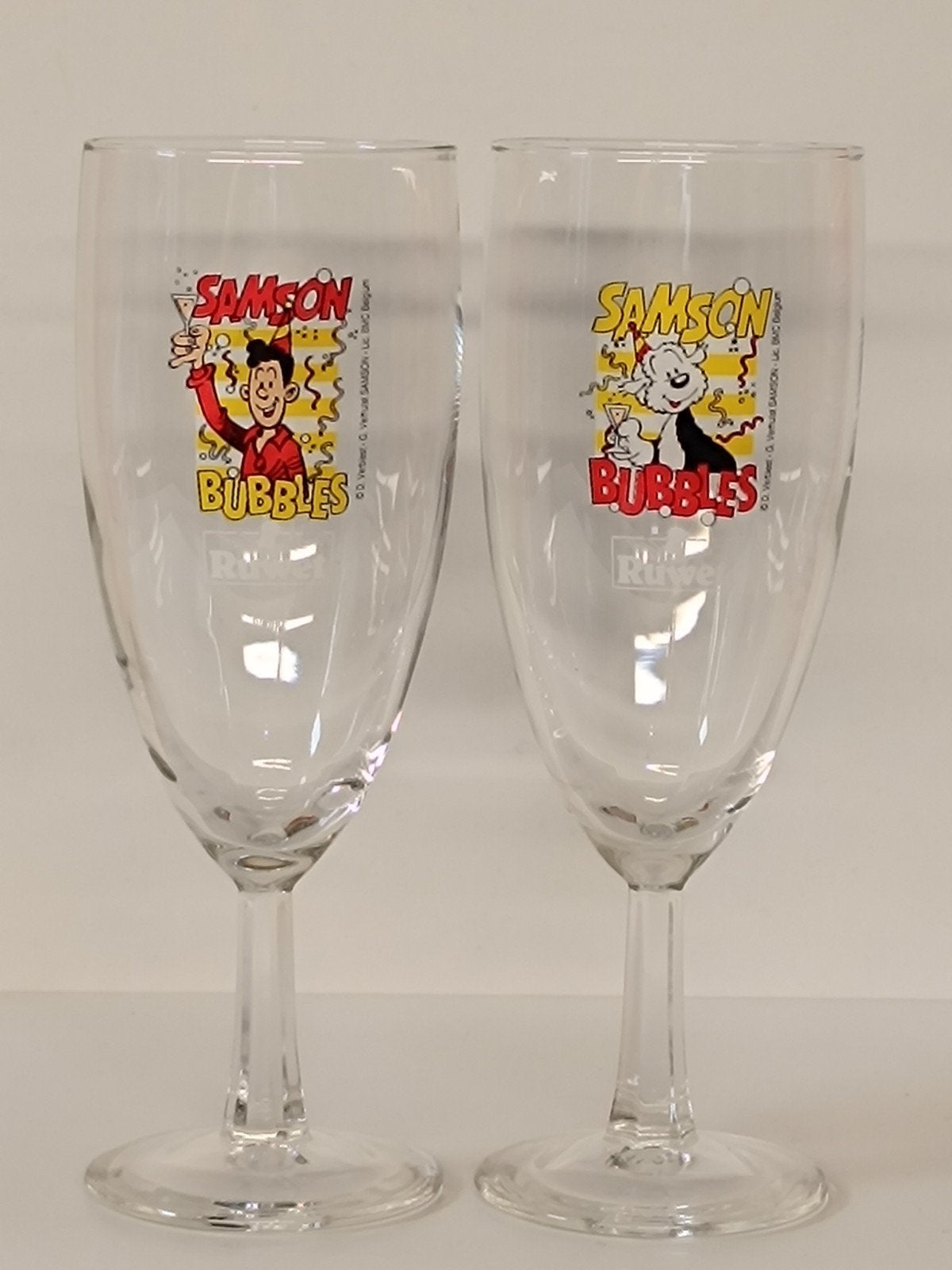 Samson & Gert Bubbles Ruwet Studio 100 glazen, Ophalen of Verzenden
