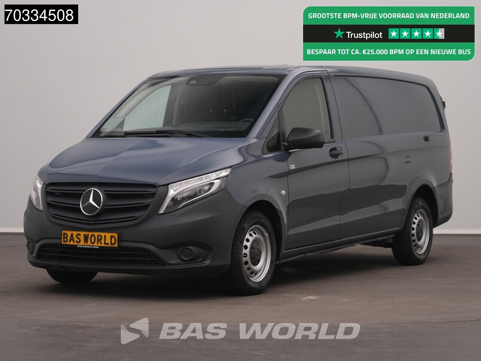 Mercedes Vito 110 L2H1 LED Airco Cruise Camera Parkeersensor, 75 kW, Stof, Gebruikt, Euro 6