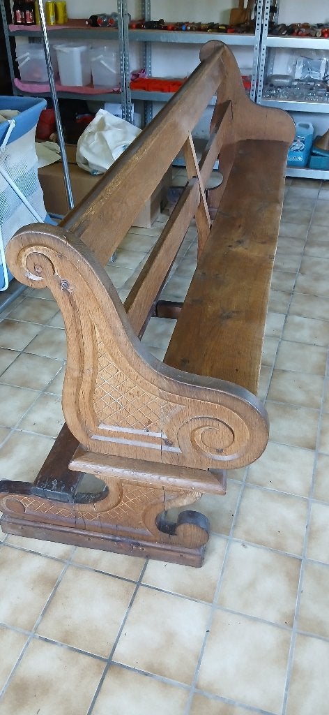 Banc d'église en chêne, Ophalen