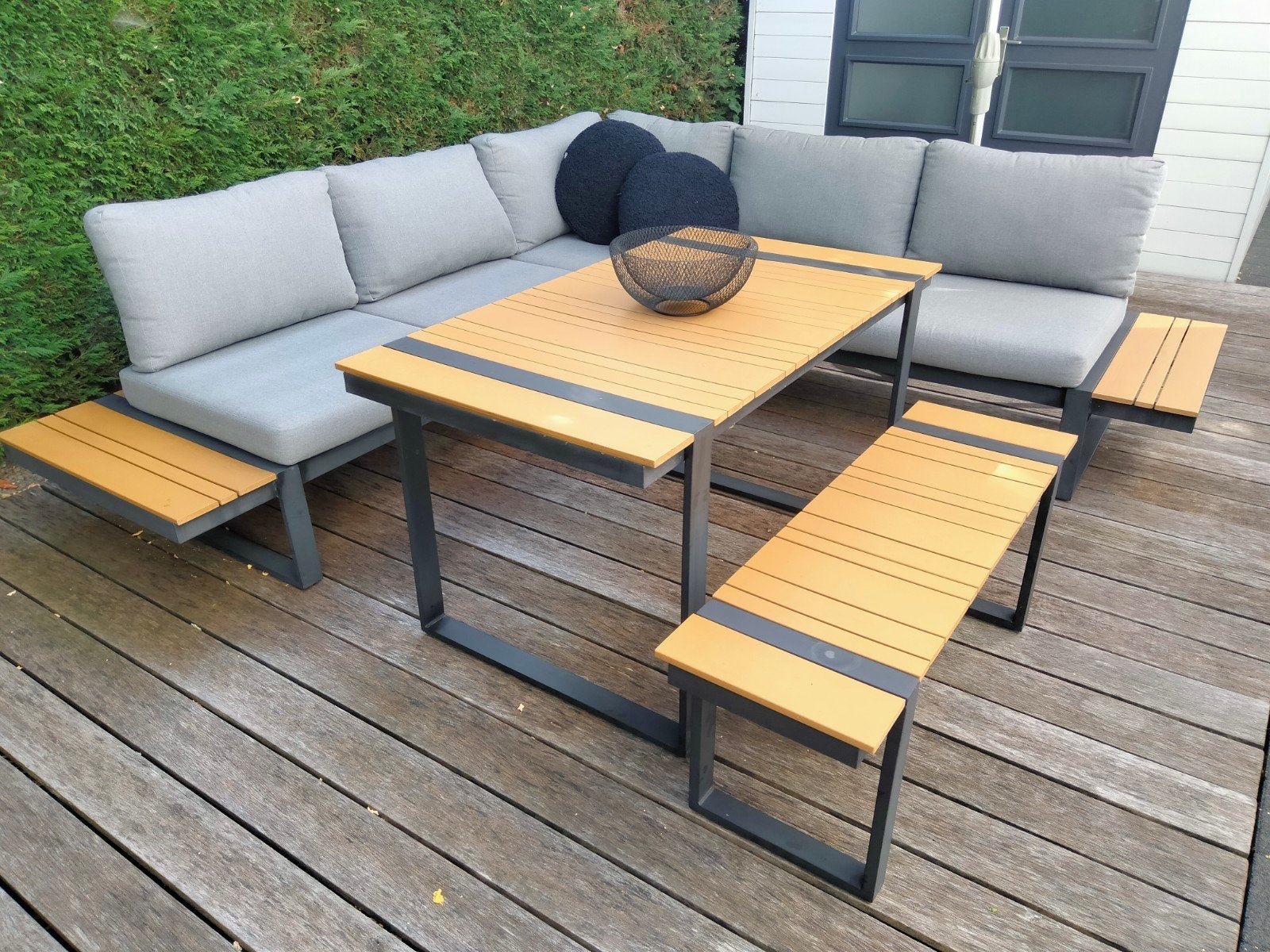Loungeset Vinci, Tuin en Terras, Tuinsets en Loungesets, Ophalen, 5 zitplaatsen, Gebruikt, Aluminium