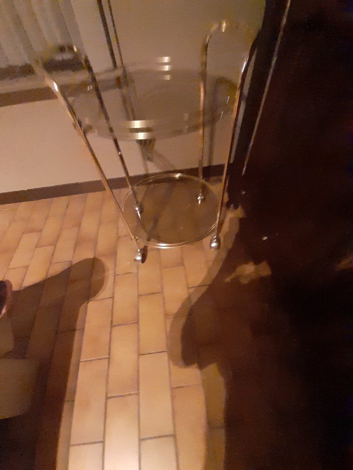 tafeltje met glas, Ophalen of Verzenden