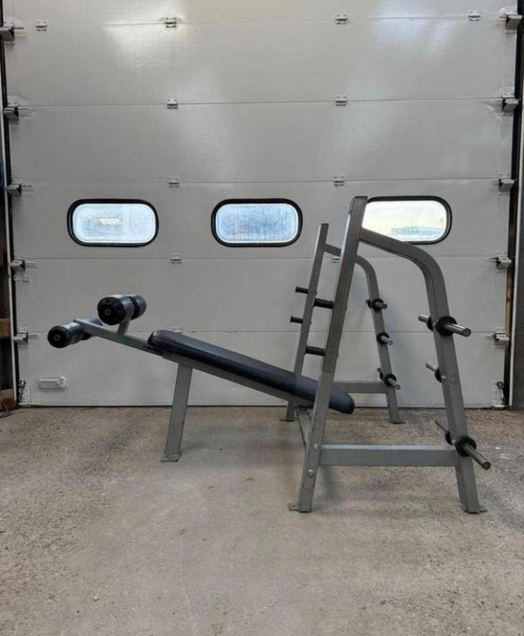 Nautilus decline benchpress / bankdruk / bench, Enlèvement, Utilisé, Bras, Autres types