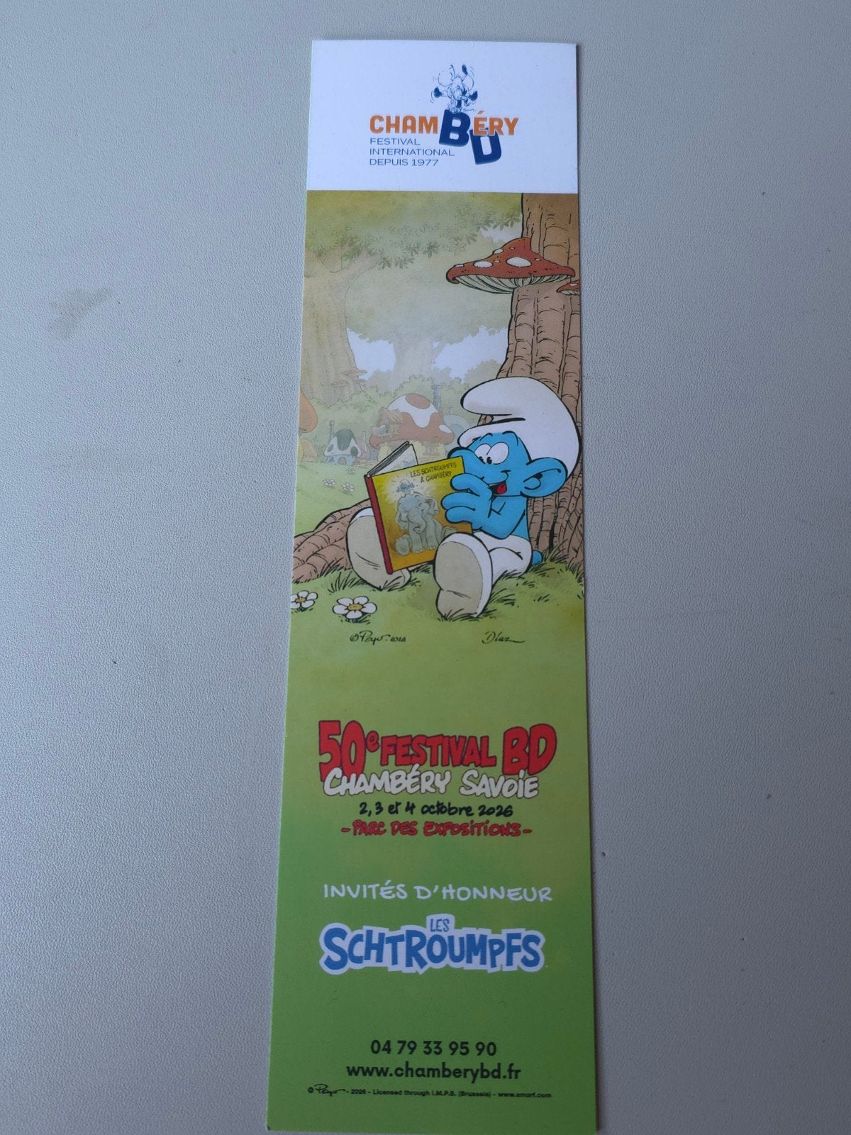 Marque-page Schtroumpf, Verzamelen, Verzenden, Nieuw, Overige Smurfen, Stripboek