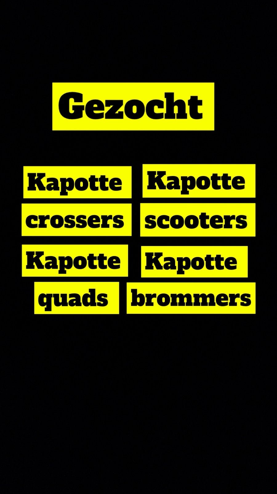 Gezocht kappote brommers, Ophalen of Verzenden