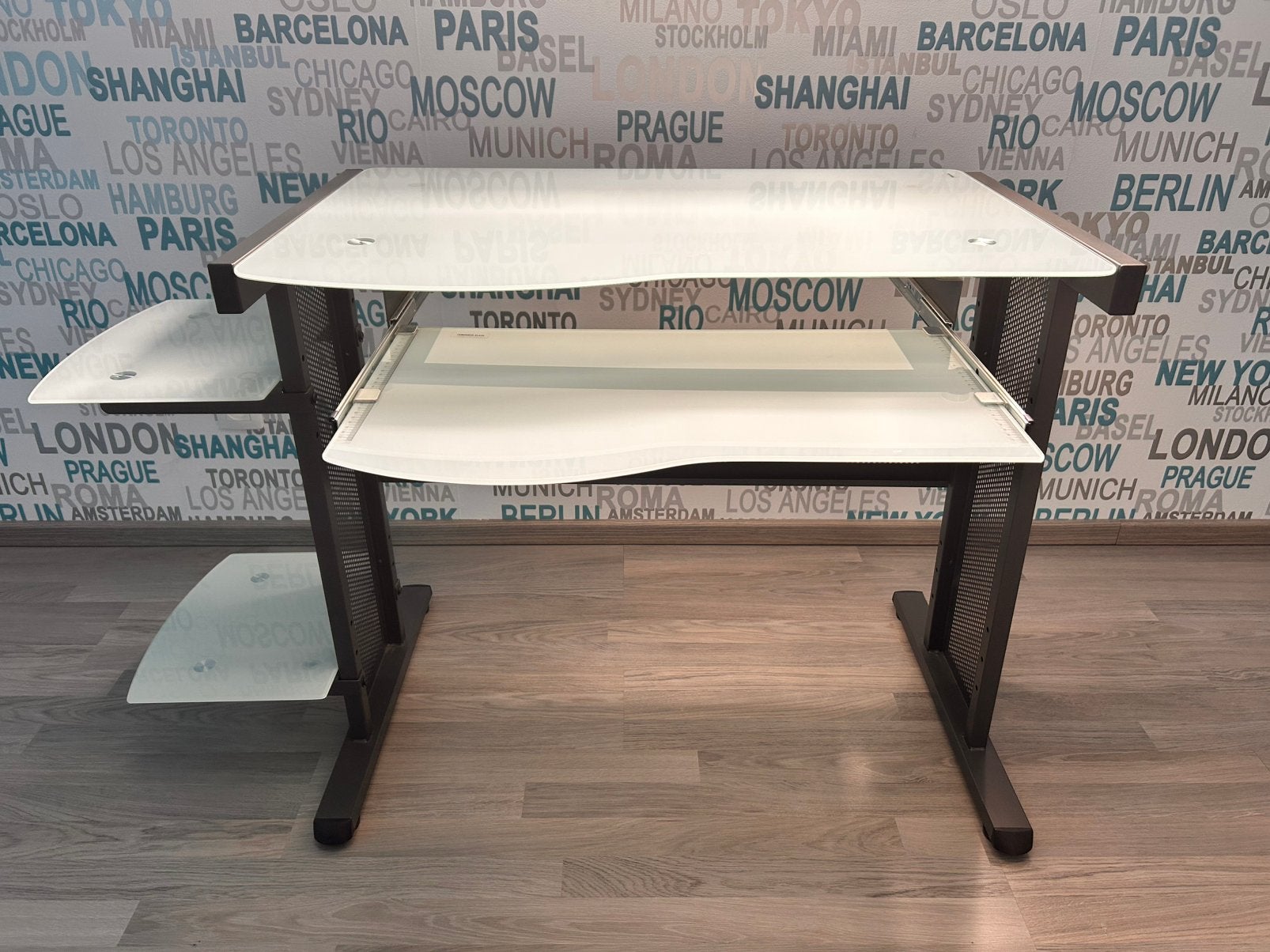 Glazen bureau, Bureau d'ordinateur, 120 cm, Comme neuf, Enlèvement