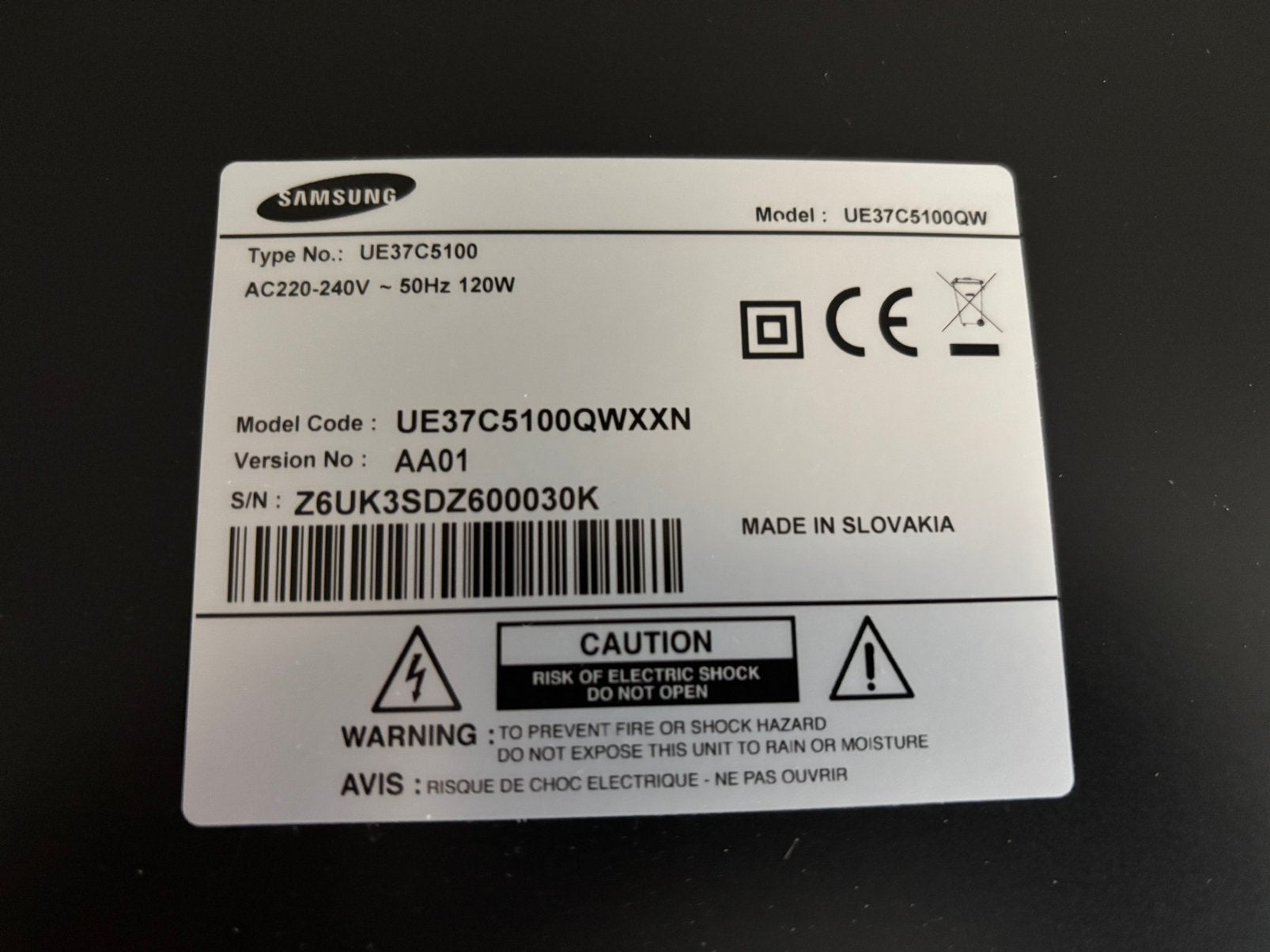 Samsung TV, LED, 50 Hz, 80 à 100 cm, Enlèvement