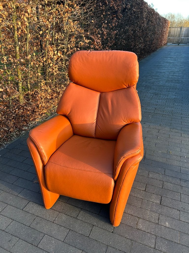 Luxe fauteuil / zetel echt leer, Ophalen, Zo goed als nieuw, Leer