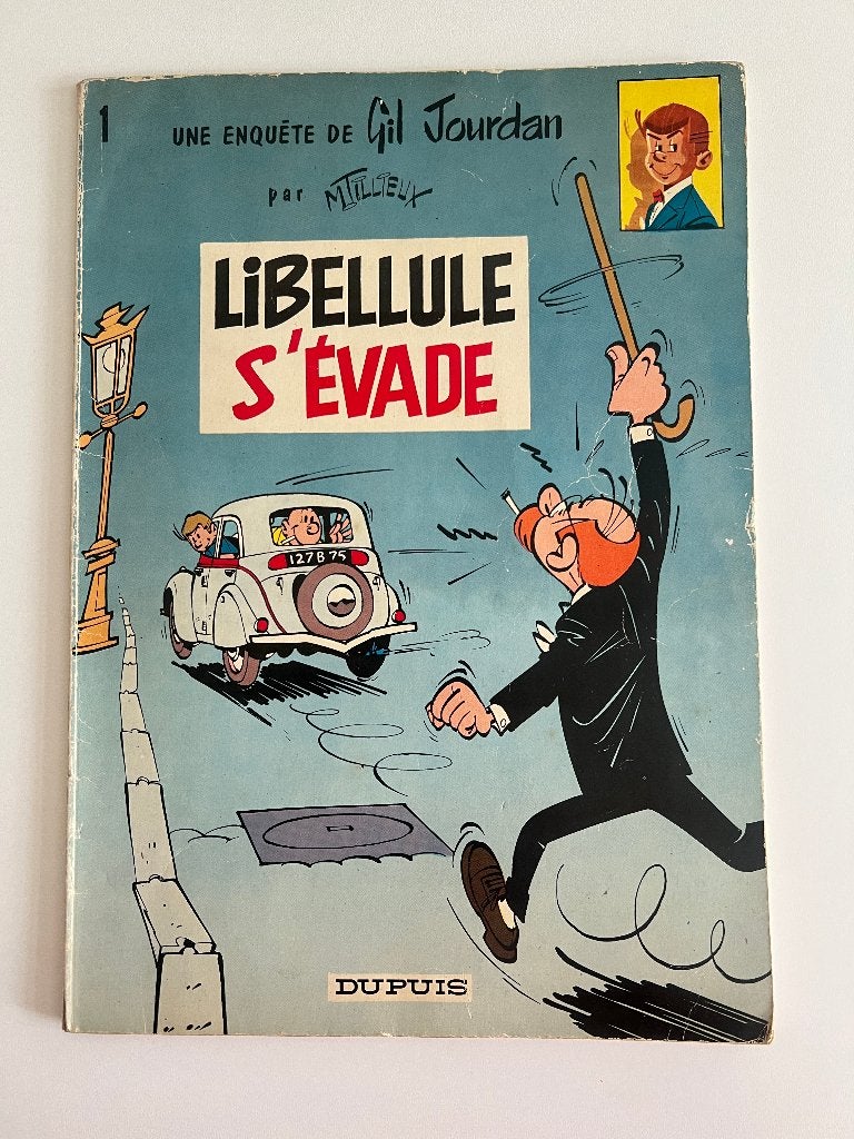 BD Gil Jourdan Libellule s'évade, Eén stripboek, Ophalen of Verzenden, M. Tillieux, Gelezen