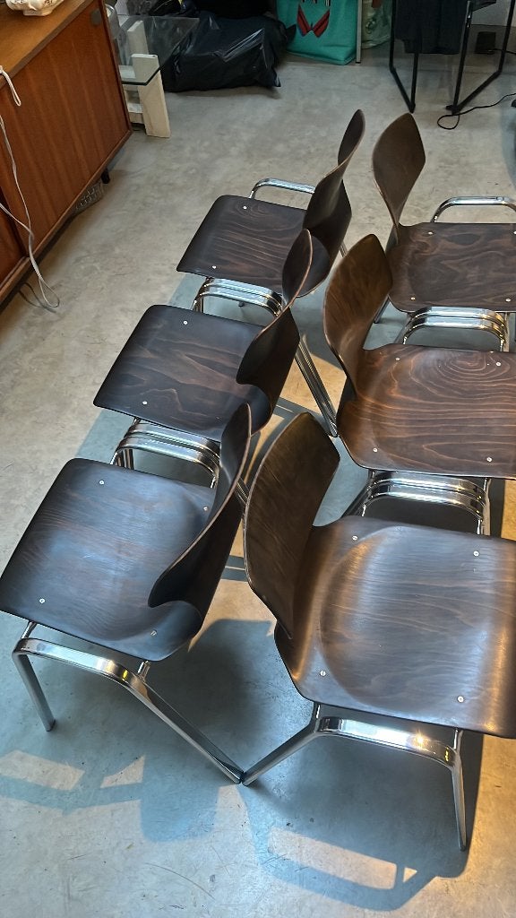 Chaises Pagholz, Année 70 vintage, Brun, Enlèvement, Bois