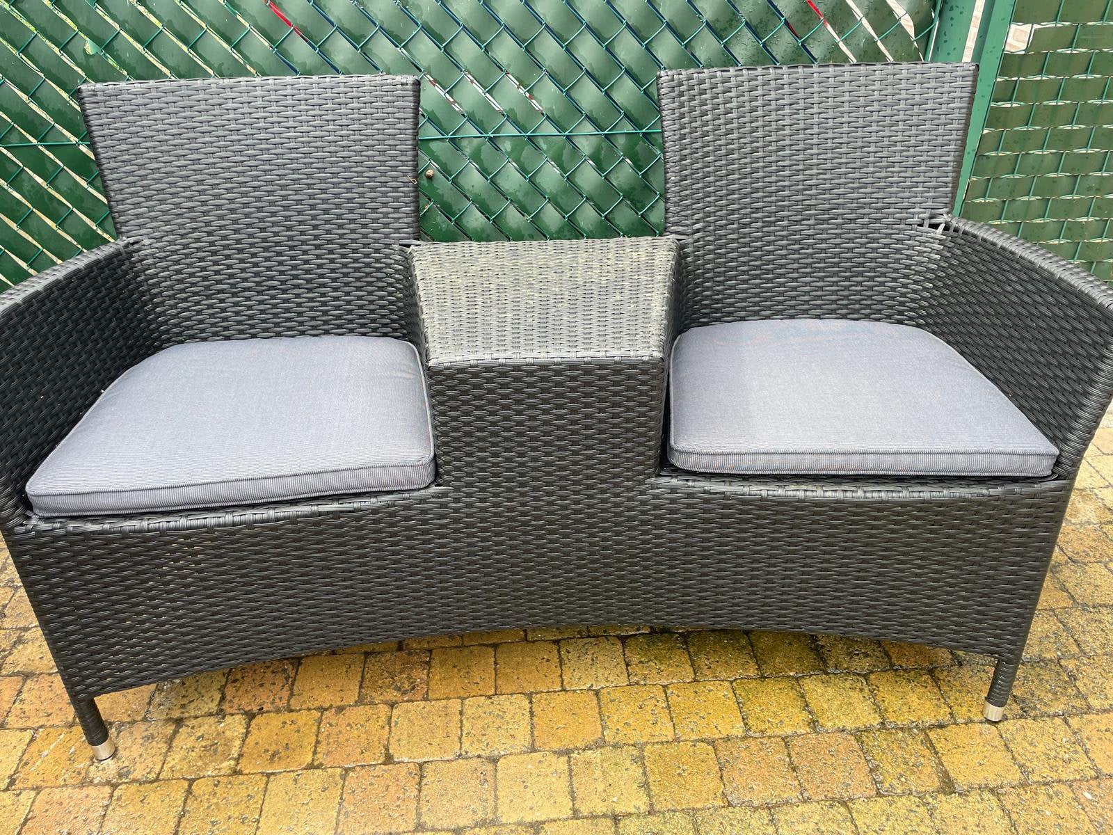 Wicker tuinset van P&R design, Ophalen, 4 zitplaatsen, Gebruikt, Loungeset