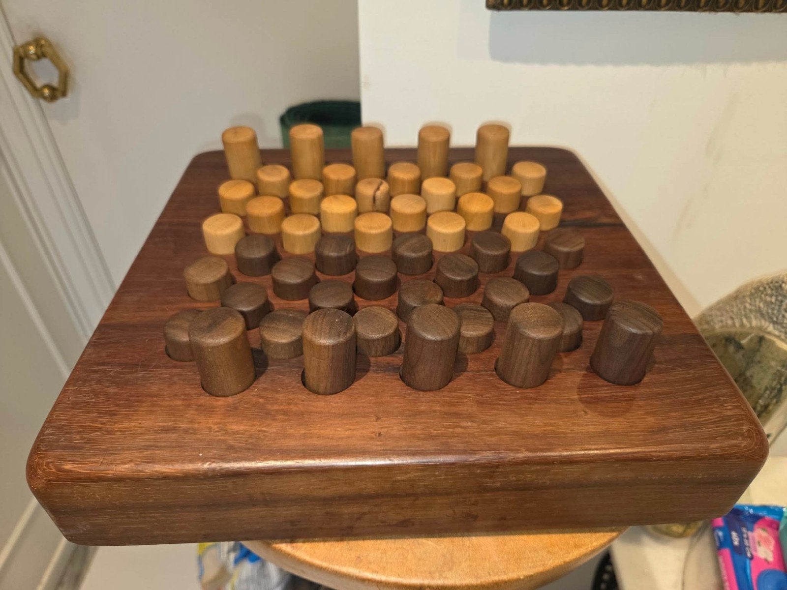 Vintage Houten Solitaire Spel – Unieke Variant
Prachtig hand, Ophalen of Verzenden