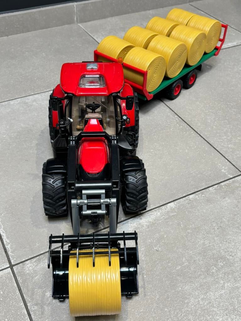 Bruder Tractor Case IH Optum 300 CVX avec pelle, Ophalen, Zo goed als nieuw