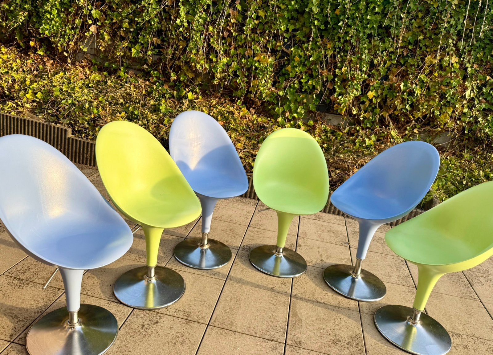 6 chaises MAGIS 70’s. 80’s deco annee 70, Ophalen, Kunststof, Gebruikt, Blauw