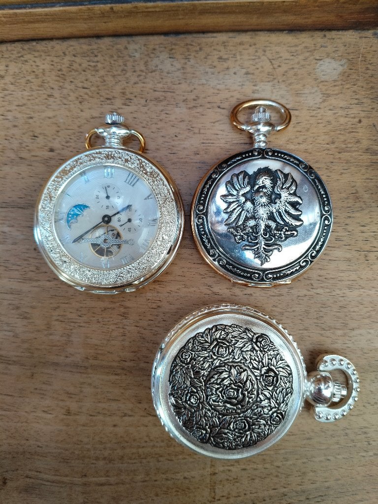 Handopwinder zakhorloges, Handtassen en Accessoires, Horloges | Antiek, Overige merken, Overige materialen, Zakhorloge, Ophalen of Verzenden