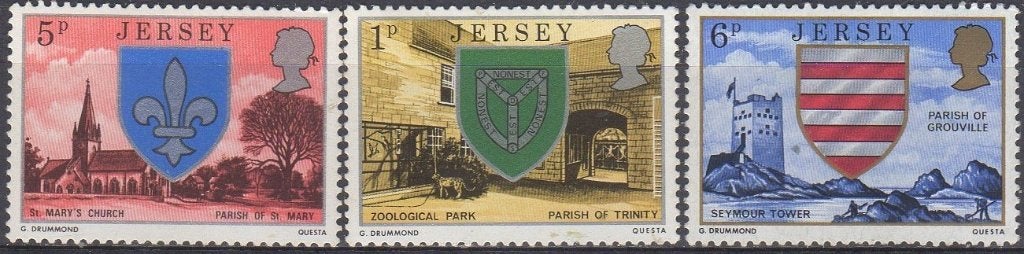 Jersey - Parochiewapens, Timbres & Monnaies, Timbres | Europe | Royaume-Uni, Enlèvement ou Envoi, Non oblitéré
