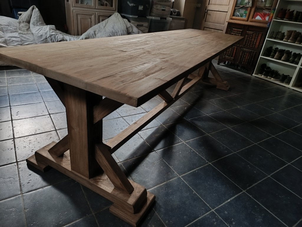 Mooie landelijke kloostertafel 300x90, Huis en Inrichting, Ophalen, Gebruikt, Landelijke