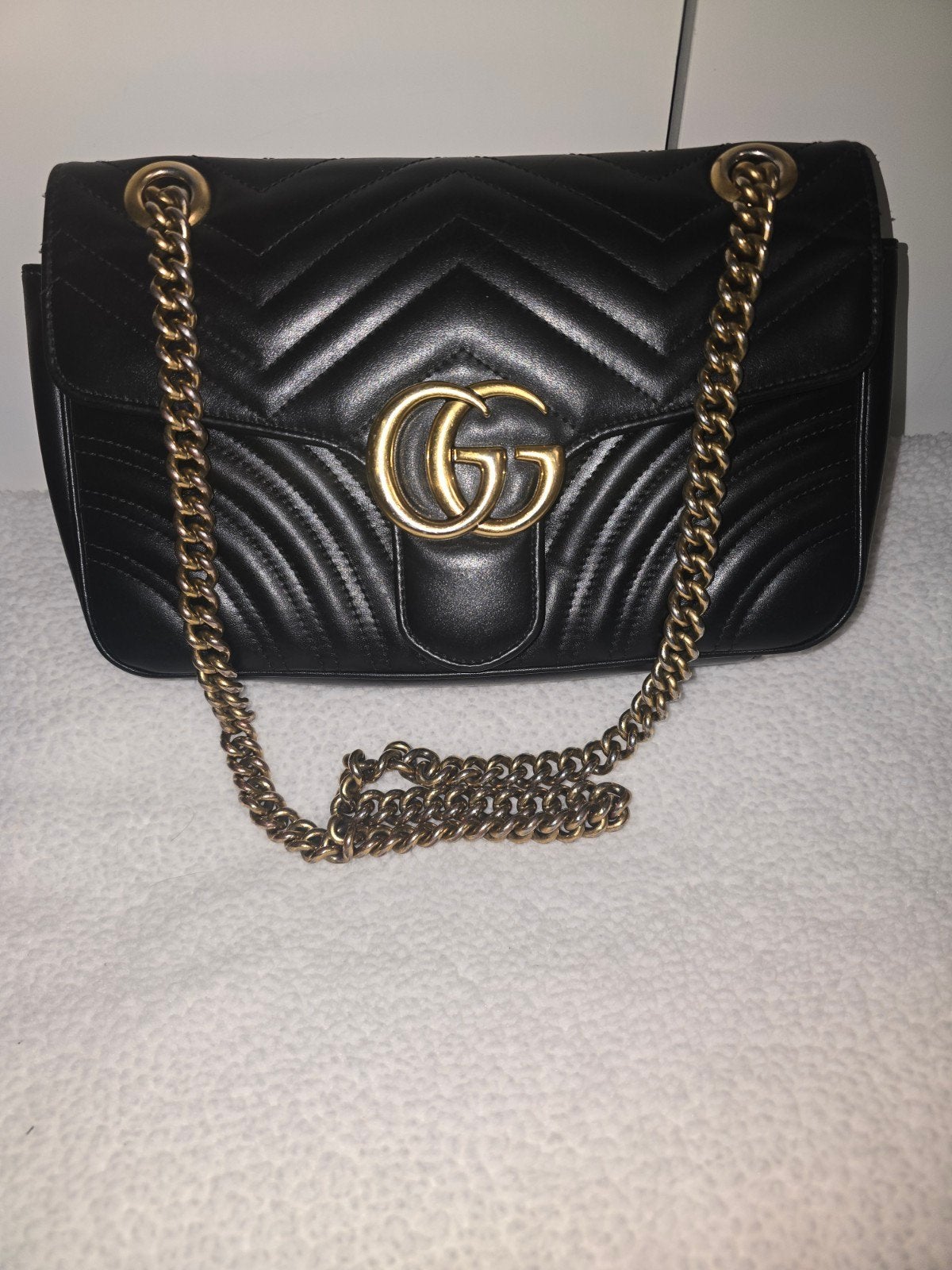 Gucci-tas, Handtassen en Accessoires, Tassen | Damestassen, Ophalen, Gebruikt, Zwart, Schoudertasje