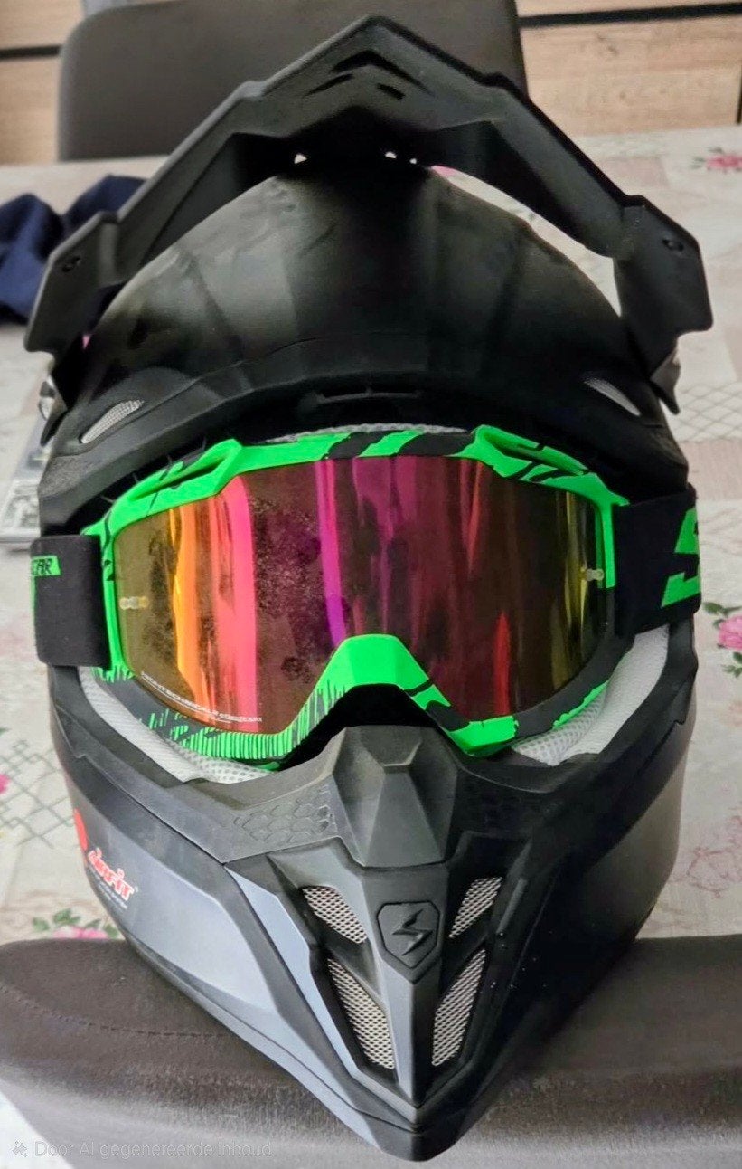 Nieuwe Scorpion helm met bril, Motoren, Kleding | Motorhelmen, Ophalen, Nieuw zonder kaartje, L, Overige merken