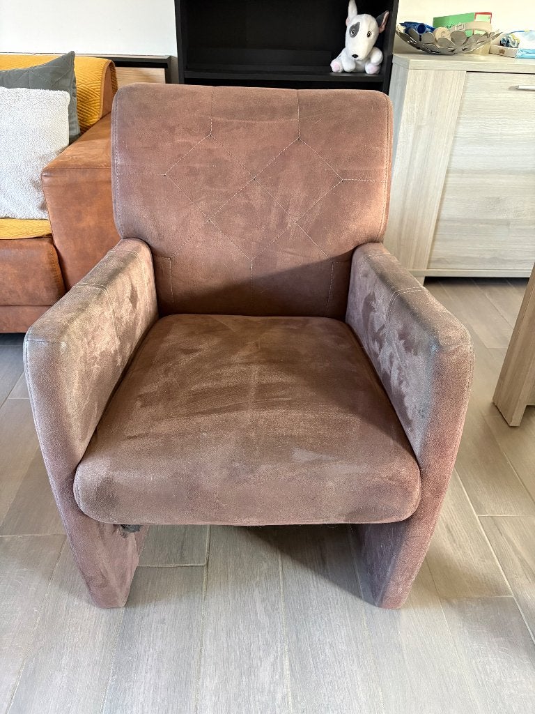 Gratis 6 stoelen, Ophalen, Gebruikt, Bruin, Stof