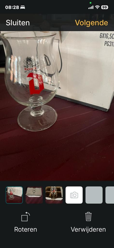 Duvel 16 cl proefglazen ( galopins), Verzamelen, Glas en Drinkglazen, Ophalen, Zo goed als nieuw