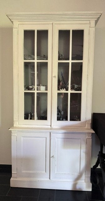 Vitrine kast, Ophalen, Met deur(en), 100 tot 150 cm, 200 cm of meer