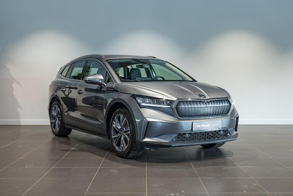 Skoda Enyaq iV 80 NAVI+LEDER+AUTO AIRCO+20 INCH, Autos, Argent ou Gris, Achat, Euro 6, https://public.car-pass.be/vhr/080e2d5c-dcd7-4566-8bb4-00c2ddcfe55d