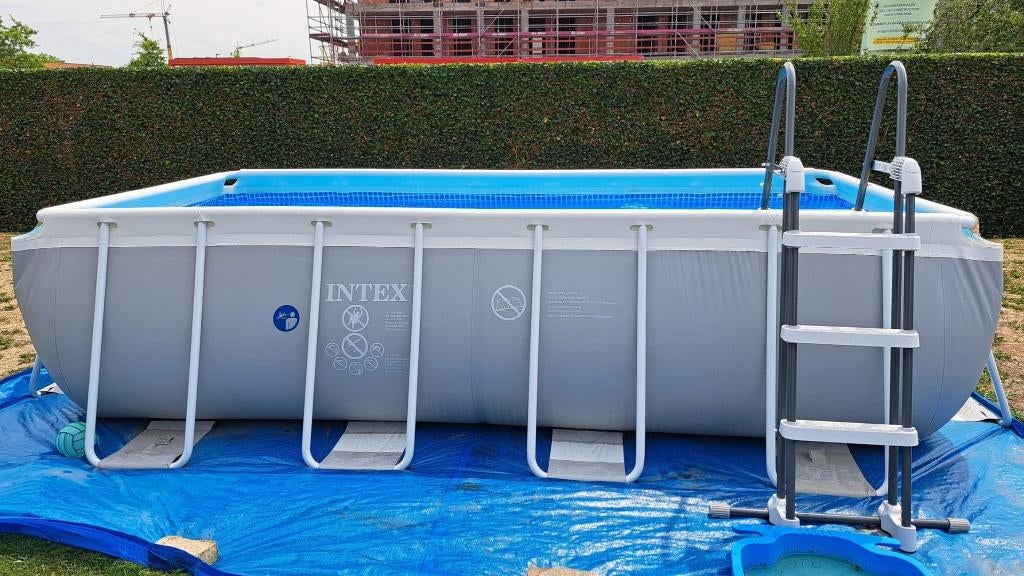 Piscine Intex 4 x 2 x 1 comprenant diverses pièces, Enlèvement, Utilisé, 80 à 120 cm, Rectangulaire