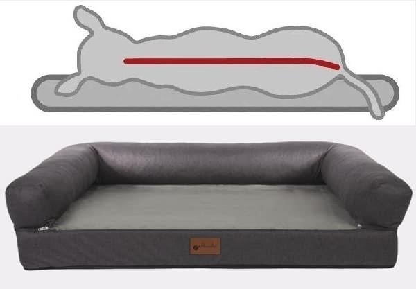 Orthopedische Hondenmand Alabama L Stone 120x75cm, Dieren en Toebehoren, Hondenmanden, Ophalen, Nieuw, Stof