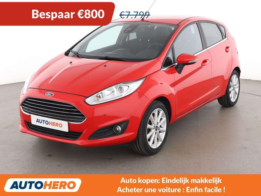 Ford Fiesta 1.0 Titanium (bj 2016), Auto's, Voorwielaandrijving, Stof, Gebruikt, Zwart