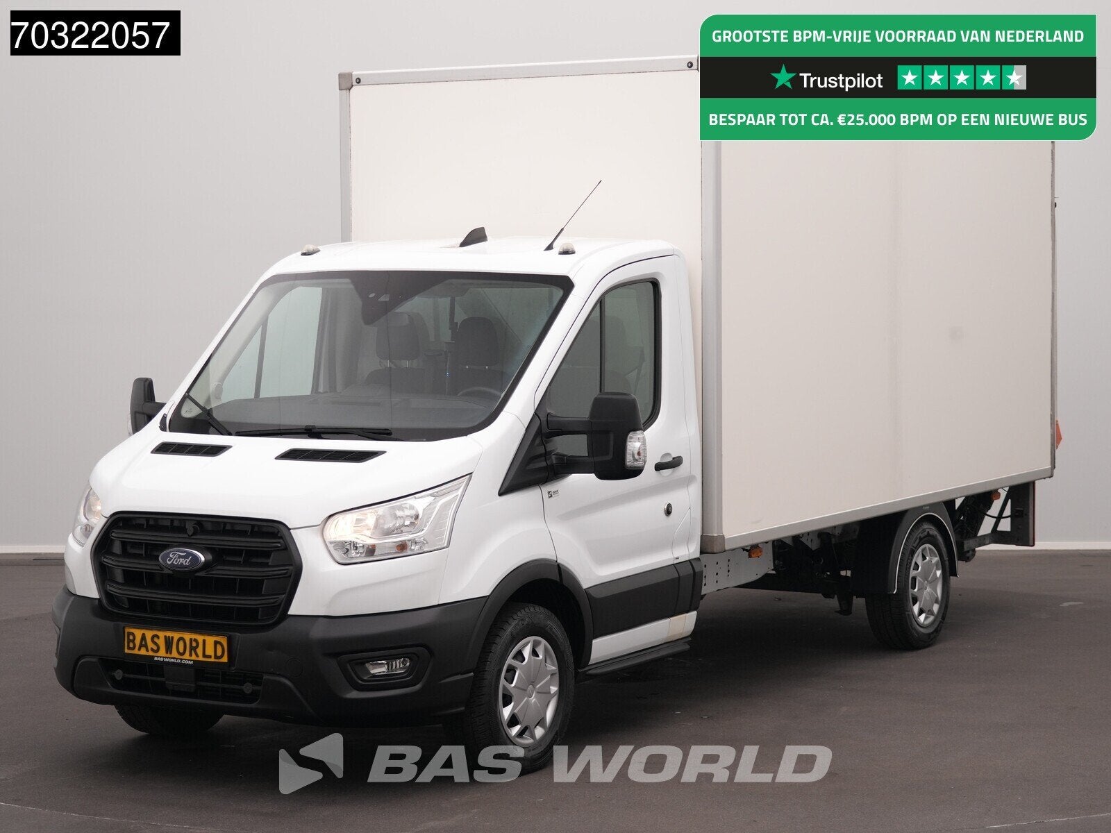 Ford Transit 130pk D'Hollandia Ladebordwand Koffer Klima Tem, Stof, Euro 6, 4 cilinders, Start-stop-systeem
