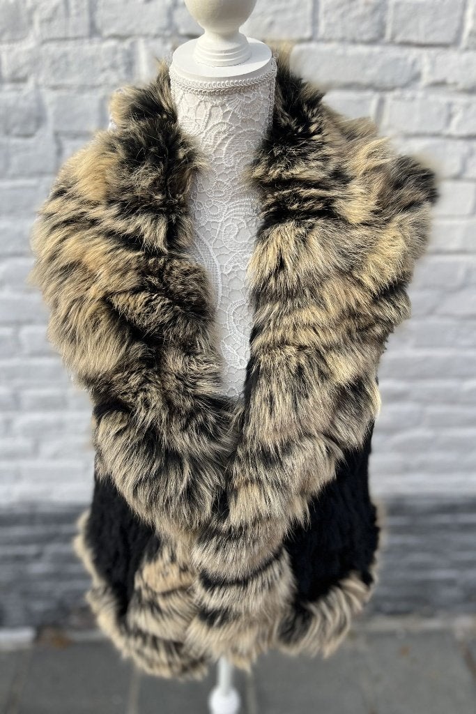 Gilet fourrure M/L, Envoi, Porté