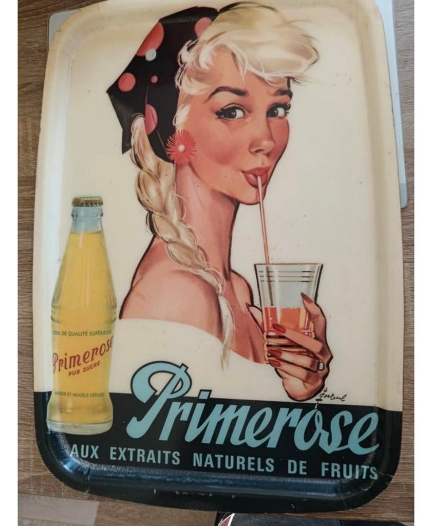 Plateau publicitaire Primerose, Collections, Enlèvement ou Envoi, Utilisé