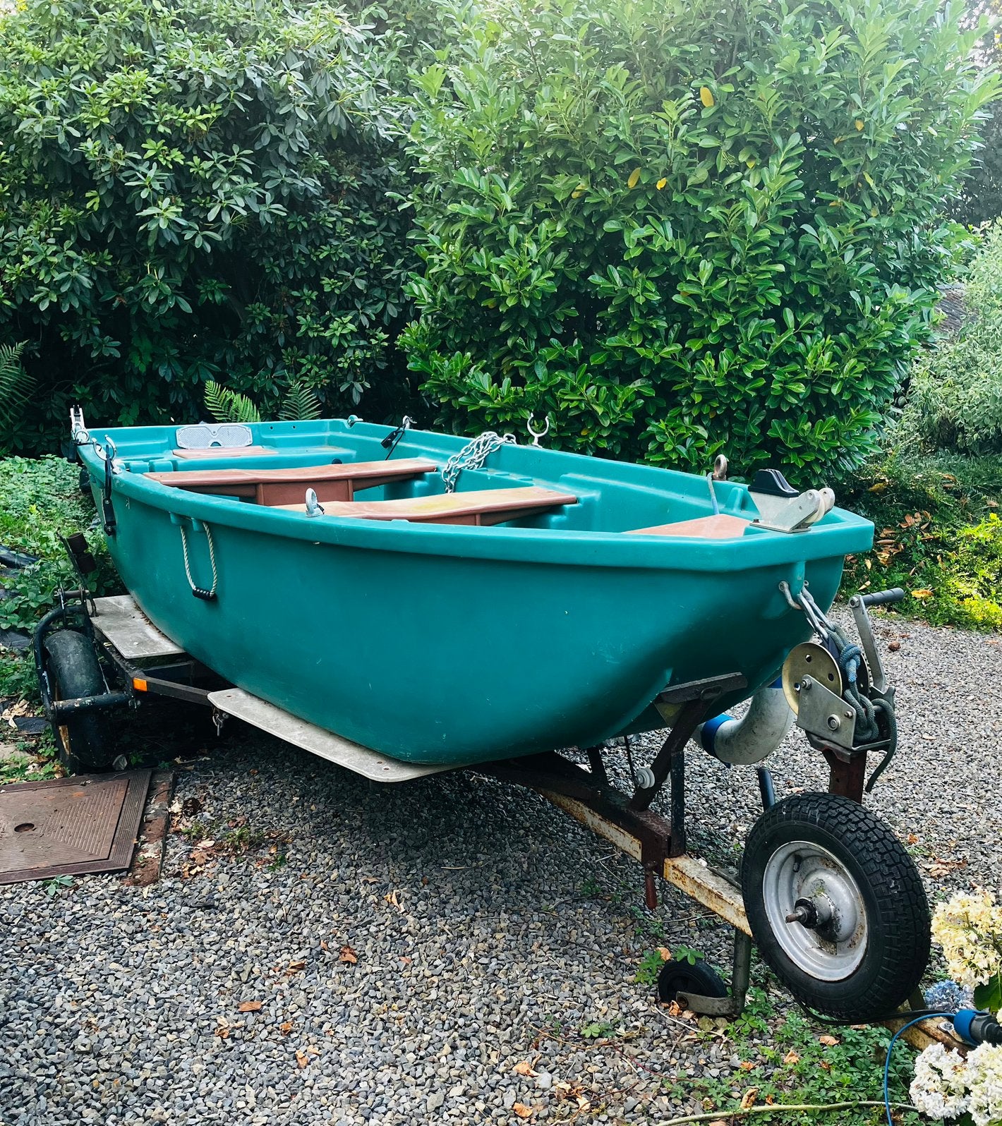 Fun Yak 350 boot + trailer + roeispanen, Watersport en Boten, Roeiboten, Gebruikt, Ophalen
