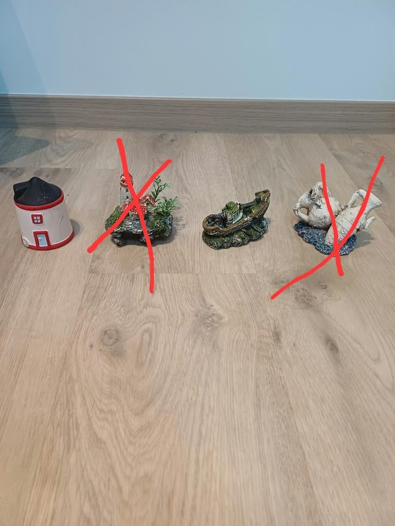 Aquuarium decoratie set 2 (3 euro per stuk), Dieren en Toebehoren, Ophalen of Verzenden, Gebruikt