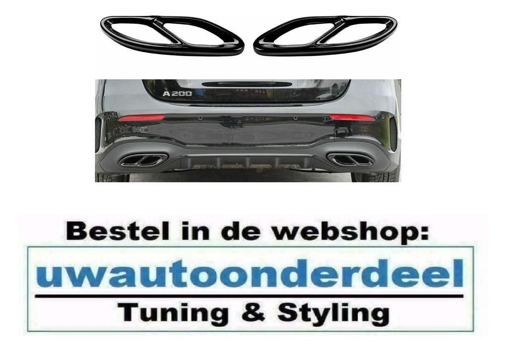 AMG Look Black uitlaat trim Dubbel Frame Voor Mercedes, Verzenden