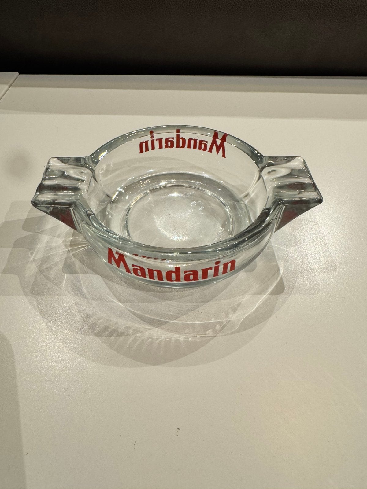 Vintage glazen asbak Mandarin, Verzamelen, Ophalen of Verzenden, Zo goed als nieuw, Asbak