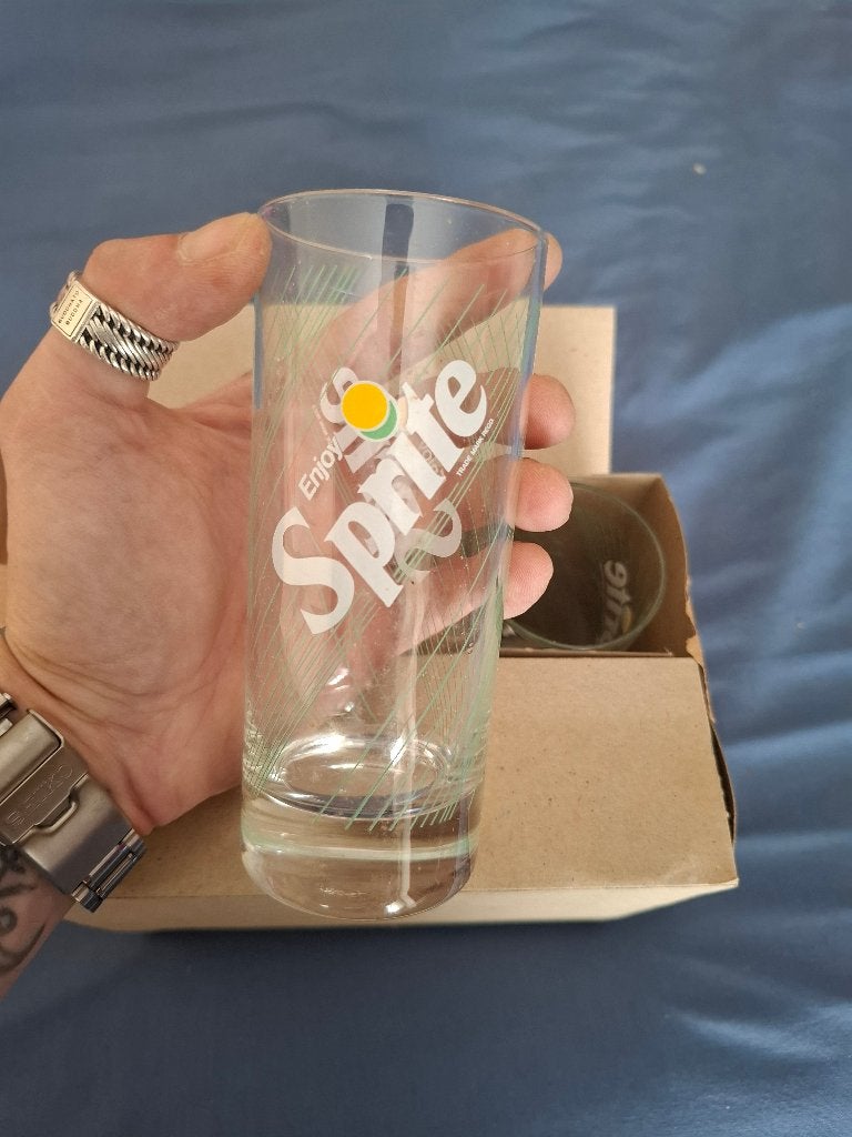 6 sprite glazen, Collections, Enlèvement ou Envoi, Neuf, Verre ou Verres, Autres marques