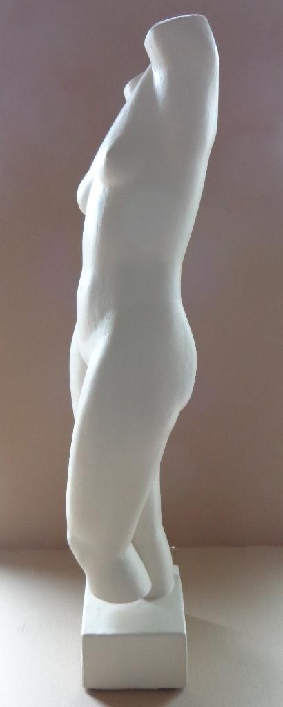 GUSTAAF VAN DEN MEERSCHE / VROUWELIJK TORSO / SCULPTUUR, Antiquités & Art, Statue, Gips, Enlèvement, Europe