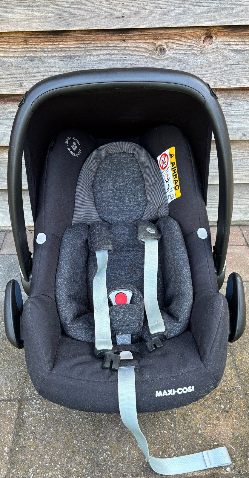 Maxi-Cosi CabrioFix I-Size + Base + hoes, Ophalen, Gebruikt, Isofix, 0 t/m 13 kg