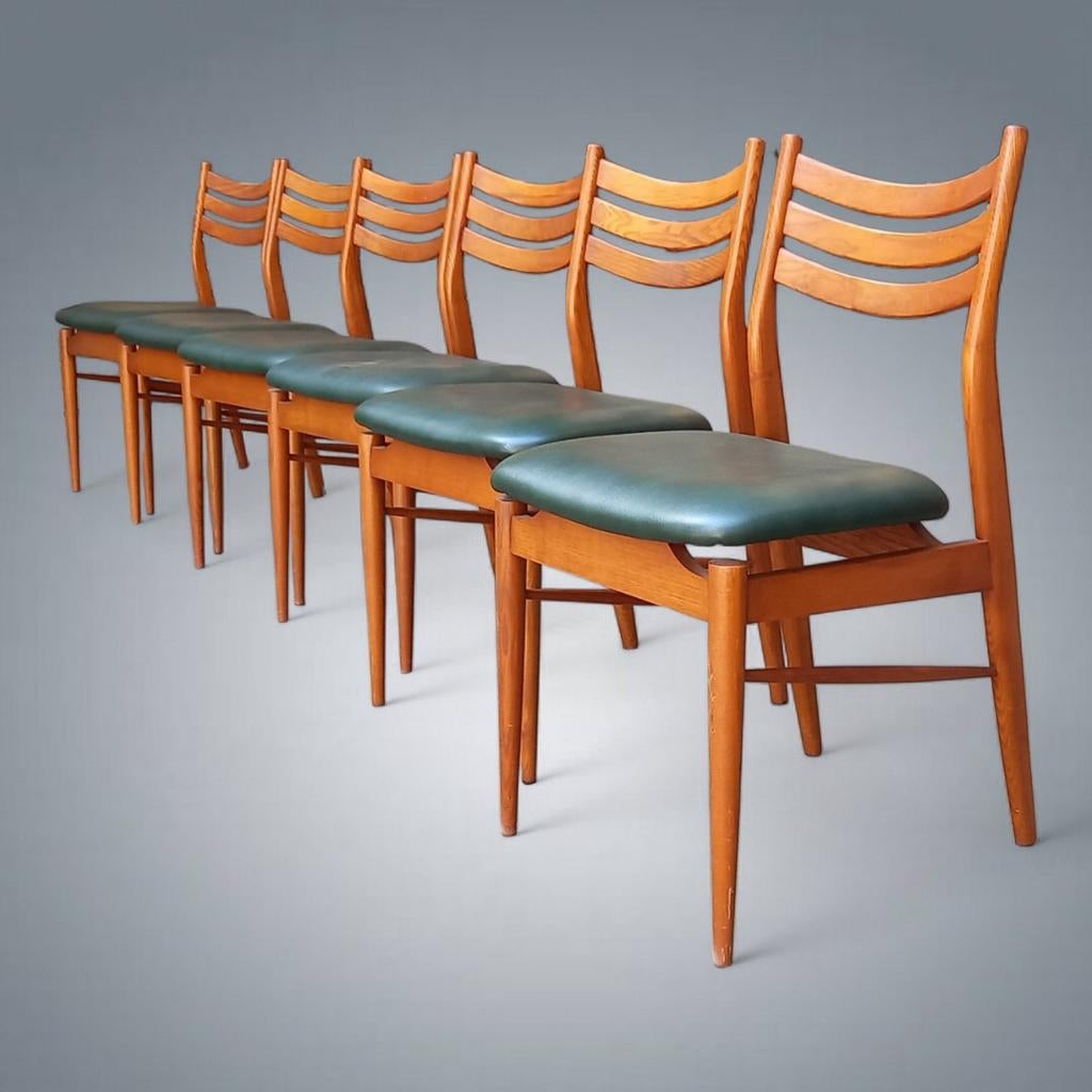 Chaises Scandinave Vintage années 1960's en Teck, Enlèvement, Une