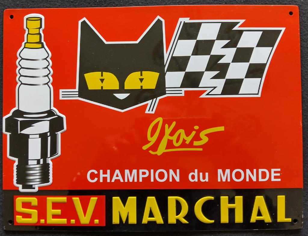 S.E.V. MARCHAL., Ophalen of Verzenden, Gebruikt, Reclamebord