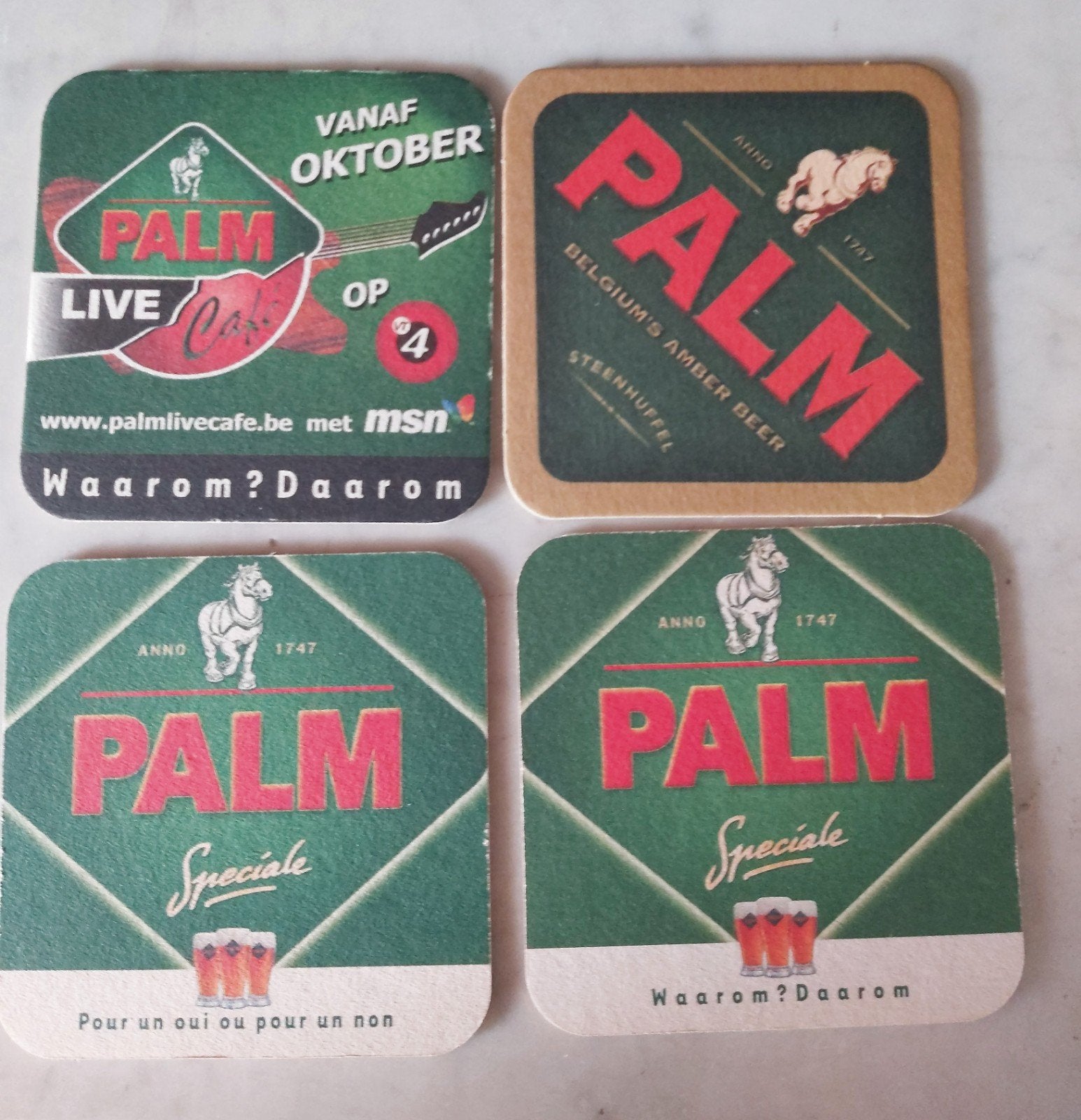 Palm 4 bierkaartjes, Collections, Marques de bière, Enlèvement ou Envoi, Palm