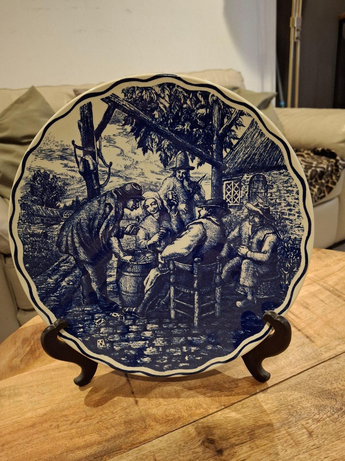 mooi delfs bord van Boch Belgium in perfecte staat, Antiquités & Art, Enlèvement